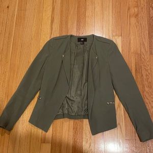 H&M, Olive Jacket, Size 8.